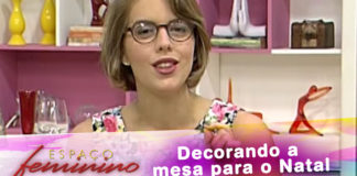 Decorando a mesa para o Natal